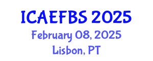International Conference on Agricultural Engineering, Food and Beverage Systems (ICAEFBS) February 08, 2025 - Lisbon, Portugal