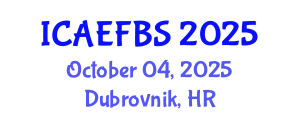 International Conference on Agricultural Engineering, Food and Beverage Systems (ICAEFBS) October 04, 2025 - Dubrovnik, Croatia