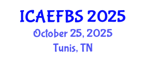 International Conference on Agricultural Engineering, Food and Beverage Systems (ICAEFBS) October 25, 2025 - Tunis, Tunisia