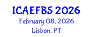 International Conference on Agricultural Engineering, Food and Beverage Systems (ICAEFBS) February 08, 2026 - Lisbon, Portugal