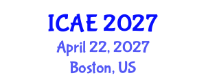 International Conference on Agricultural Engineering (ICAE) April 22, 2027 - Boston, United States International Conference on Agricultural Engineering (ICAE) April 22, 2027 - Boston, United States