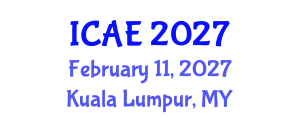 International Conference on Agricultural Engineering (ICAE) February 11, 2027 - Kuala Lumpur, Malaysia International Conference on Agricultural Engineering (ICAE) February 11, 2027 - Kuala Lumpur, Malaysia