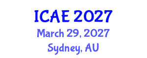 International Conference on Agricultural Engineering (ICAE) March 29, 2027 - Sydney, Australia International Conference on Agricultural Engineering (ICAE) March 29, 2027 - Sydney, Australia