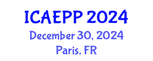 International Conference on Agricultural Entomology and Plant Pathology (ICAEPP) December 30, 2024 - Paris, France