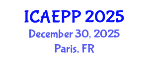 International Conference on Agricultural Entomology and Plant Pathology (ICAEPP) December 30, 2025 - Paris, France