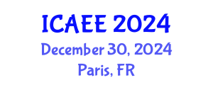 International Conference on Agricultural Environment and Economics (ICAEE) December 30, 2024 - Paris, France