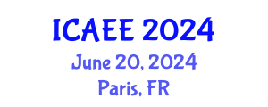 International Conference on Agricultural Environment and Economics (ICAEE) June 20, 2024 - Paris, France