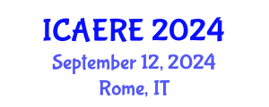 International Conference on Agricultural, Environmental and Resource Economics (ICAERE) September 12, 2024 - Rome, Italy
