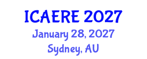 International Conference on Agricultural, Environmental and Resource Economics (ICAERE) January 28, 2027 - Sydney, Australia International Conference on Agricultural, Environmental and Resource Economics (ICAERE) January 28, 2027 - Sydney, Australia