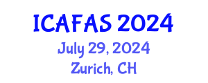 International Conference on Agricultural, Food and Animal Sciences (ICAFAS) July 29, 2024 - Zurich, Switzerland