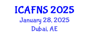 International Conference on Agricultural, Food and Nutritional Science (ICAFNS) January 28, 2025 - Dubai, United Arab Emirates