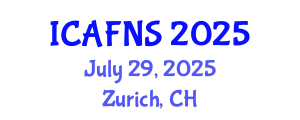 International Conference on Agricultural, Food and Nutritional Science (ICAFNS) July 29, 2025 - Zurich, Switzerland
