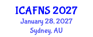 International Conference on Agricultural, Food and Nutritional Science (ICAFNS) January 28, 2027 - Sydney, Australia International Conference on Agricultural, Food and Nutritional Science (ICAFNS) January 28, 2027 - Sydney, Australia