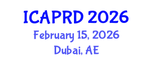 International Conference on Agricultural Policies and Rural Development (ICAPRD) February 15, 2026 - Dubai, United Arab Emirates
