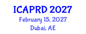 International Conference on Agricultural Policies and Rural Development (ICAPRD) February 15, 2027 - Dubai, United Arab Emirates