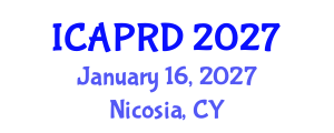International Conference on Agricultural Policies and Rural Development (ICAPRD) January 16, 2027 - Nicosia, Cyprus International Conference on Agricultural Policies and Rural Development (ICAPRD) January 16, 2027 - Nicosia, Cyprus