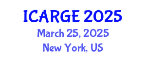 International Conference on Agricultural Resources, Governance and Ecology (ICARGE) March 25, 2025 - New York, United States