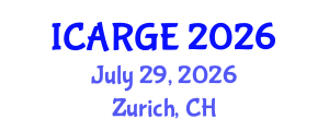 International Conference on Agricultural Resources, Governance and Ecology (ICARGE) July 29, 2026 - Zurich, Switzerland