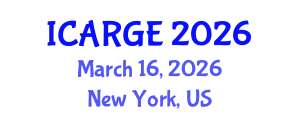 International Conference on Agricultural Resources, Governance and Ecology (ICARGE) March 16, 2026 - New York, United States International Conference on Agricultural Resources, Governance and Ecology (ICARGE) March 16, 2026 - New York, United States