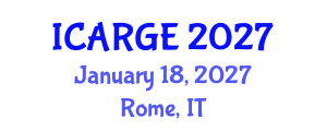 International Conference on Agricultural Resources, Governance and Ecology (ICARGE) January 18, 2027 - Rome, Italy International Conference on Agricultural Resources, Governance and Ecology (ICARGE) January 18, 2027 - Rome, Italy