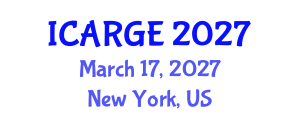 International Conference on Agricultural Resources, Governance and Ecology (ICARGE) March 17, 2027 - New York, United States International Conference on Agricultural Resources, Governance and Ecology (ICARGE) March 17, 2027 - New York, United States