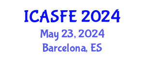 International Conference on Agricultural Science and Food Engineering (ICASFE) May 23, 2024 - Barcelona, Spain