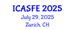 International Conference on Agricultural Science and Food Engineering (ICASFE) July 29, 2025 - Zurich, Switzerland