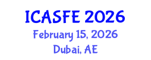 International Conference on Agricultural Science and Food Engineering (ICASFE) February 15, 2026 - Dubai, United Arab Emirates