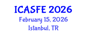 International Conference on Agricultural Science and Food Engineering (ICASFE) February 15, 2026 - Istanbul, Turkey