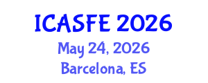 International Conference on Agricultural Science and Food Engineering (ICASFE) May 24, 2026 - Barcelona, Spain