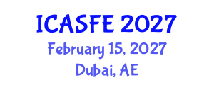 International Conference on Agricultural Science and Food Engineering (ICASFE) February 15, 2027 - Dubai, United Arab Emirates International Conference on Agricultural Science and Food Engineering (ICASFE) February 15, 2027 - Dubai, United Arab Emirates