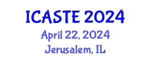 International Conference on Agricultural Science, Technology and Engineering (ICASTE) April 22, 2024 - Jerusalem, Israel