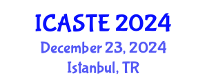 International Conference on Agricultural Science, Technology and Engineering (ICASTE) December 23, 2024 - Istanbul, Turkey