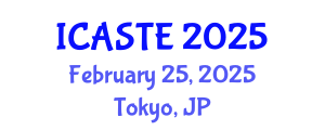 International Conference on Agricultural Science, Technology and Engineering (ICASTE) February 25, 2025 - Tokyo, Japan