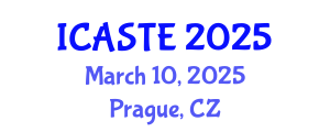 International Conference on Agricultural Science, Technology and Engineering (ICASTE) March 10, 2025 - Prague, Czechia