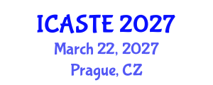 International Conference on Agricultural Science, Technology and Engineering (ICASTE) March 22, 2027 - Prague, Czechia International Conference on Agricultural Science, Technology and Engineering (ICASTE) March 22, 2027 - Prague, Czechia