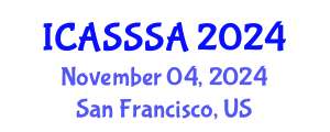 International Conference on Agricultural Soil Science and Soil Analysis (ICASSSA) November 04, 2024 - San Francisco, United States