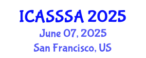 International Conference on Agricultural Soil Science and Soil Analysis (ICASSSA) June 07, 2025 - San Francisco, United States