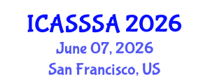 International Conference on Agricultural Soil Science and Soil Analysis (ICASSSA) June 07, 2026 - San Francisco, United States