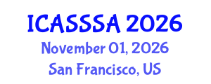 International Conference on Agricultural Soil Science and Soil Analysis (ICASSSA) November 01, 2026 - San Francisco, United States