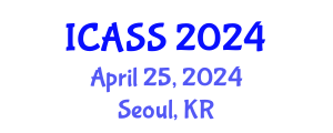 International Conference on Agricultural Soil Science (ICASS) April 25, 2024 - Seoul, Republic of Korea