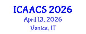 International Conference on Agriculture, Agronomy and Crop Sciences (ICAACS) April 13, 2026 - Venice, Italy International Conference on Agriculture, Agronomy and Crop Sciences (ICAACS) April 13, 2026 - Venice, Italy