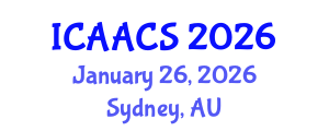International Conference on Agriculture, Agronomy and Crop Sciences (ICAACS) January 26, 2026 - Sydney, Australia International Conference on Agriculture, Agronomy and Crop Sciences (ICAACS) January 26, 2026 - Sydney, Australia