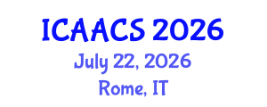International Conference on Agriculture, Agronomy and Crop Sciences (ICAACS) July 22, 2026 - Rome, Italy International Conference on Agriculture, Agronomy and Crop Sciences (ICAACS) July 22, 2026 - Rome, Italy