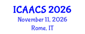 International Conference on Agriculture, Agronomy and Crop Sciences (ICAACS) November 11, 2026 - Rome, Italy International Conference on Agriculture, Agronomy and Crop Sciences (ICAACS) November 11, 2026 - Rome, Italy