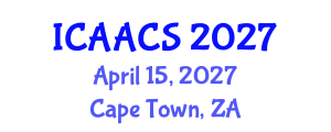 International Conference on Agriculture, Agronomy and Crop Sciences (ICAACS) April 15, 2027 - Cape Town, South Africa International Conference on Agriculture, Agronomy and Crop Sciences (ICAACS) April 15, 2027 - Cape Town, South Africa