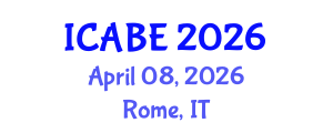 International Conference on Agriculture and Bioprocess Engineering (ICABE) April 08, 2026 - Rome, Italy