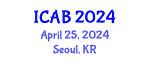 International Conference on Agriculture and Biotechnology (ICAB) April 25, 2024 - Seoul, Republic of Korea