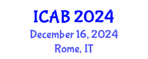 International Conference on Agriculture and Biotechnology (ICAB) December 16, 2024 - Rome, Italy