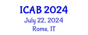 International Conference on Agriculture and Biotechnology (ICAB) July 22, 2024 - Rome, Italy